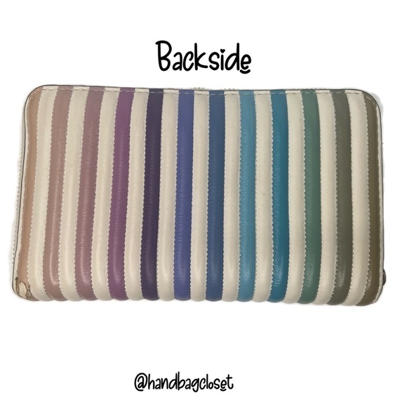 COACH RAINBOW MEDIUM ZIP AROUND WALLET WITH OMBRE QUILTING (COACH 91197) - Picture 2 of 8